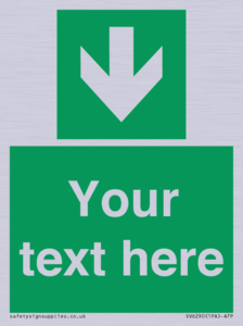 Safe condition Custom arrow down sign